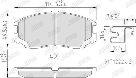 Jurid 572441J - Тормозные колодки, дисковые, комплект unicars.by