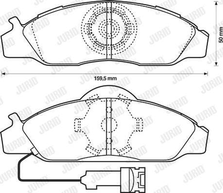 Jurid 572416J - Тормозные колодки, дисковые, комплект unicars.by