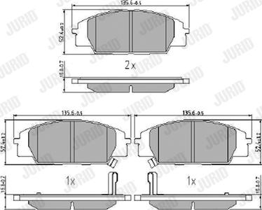 Jurid 572432J - Тормозные колодки, дисковые, комплект unicars.by