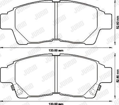 Jurid 572543J - Тормозные колодки, дисковые, комплект unicars.by