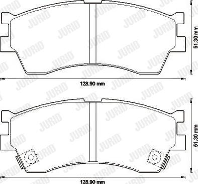 Jurid 572560J - Тормозные колодки, дисковые, комплект unicars.by