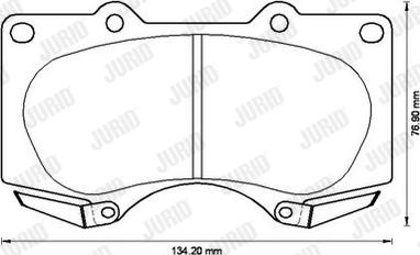 Jurid 572515J - Тормозные колодки, дисковые, комплект unicars.by