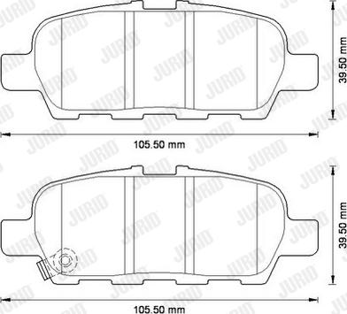 Jurid 572573J - Тормозные колодки, дисковые, комплект unicars.by