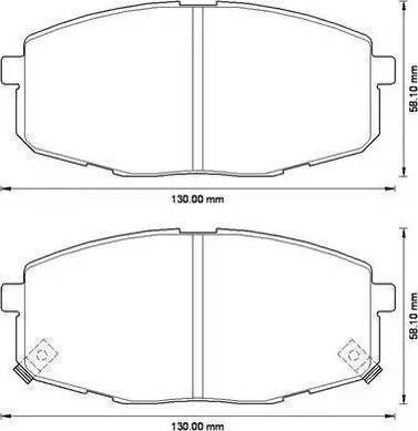 Mobis 581011MA00 - Тормозные колодки, дисковые, комплект unicars.by