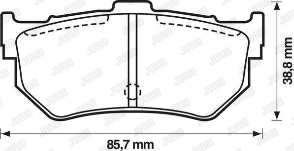 Jurid 572133J - Тормозные колодки, дисковые, комплект unicars.by