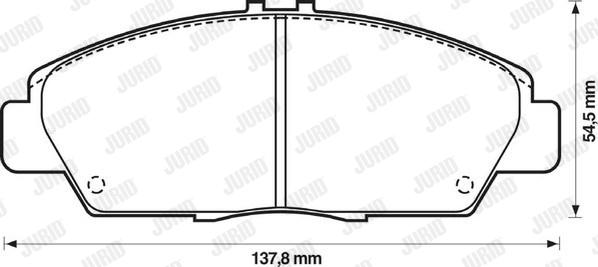 Jurid 572350J - Тормозные колодки, дисковые, комплект unicars.by