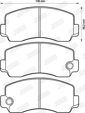 Jurid 572300J - Тормозные колодки, дисковые, комплект unicars.by