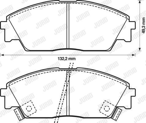 Jurid 572330J - Тормозные колодки, дисковые, комплект unicars.by