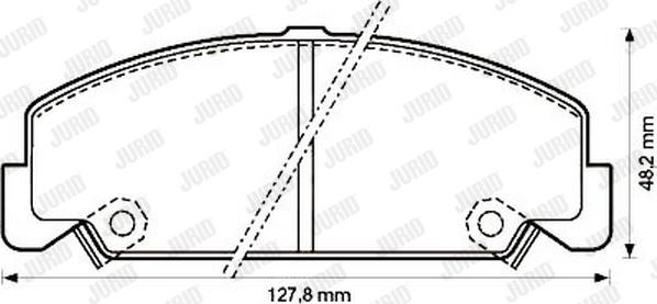 Jurid 572286J - Тормозные колодки, дисковые, комплект unicars.by