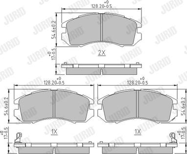 Jurid 572275J - Тормозные колодки, дисковые, комплект unicars.by