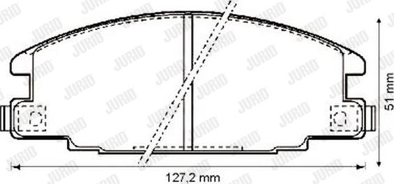 Jurid 572272J - Тормозные колодки, дисковые, комплект unicars.by