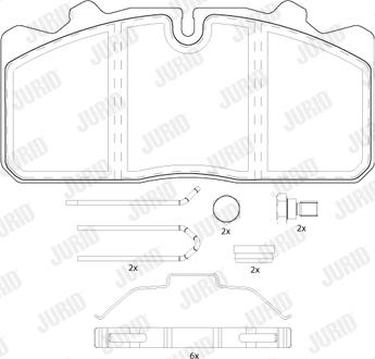 Jurid 2908809560 - Тормозные колодки, дисковые, комплект unicars.by