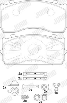 Jurid 2914809560 - Тормозные колодки, дисковые, комплект unicars.by