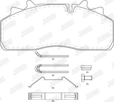 Jurid 2915905390 - Тормозные колодки, дисковые, комплект unicars.by