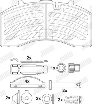 Jurid 2915805390 - Тормозные колодки, дисковые, комплект unicars.by