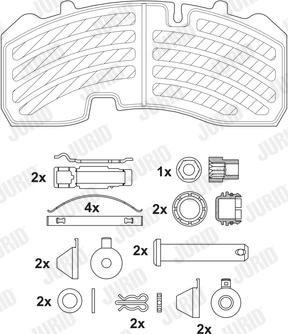 Jurid 2916505390 - Тормозные колодки, дисковые, комплект unicars.by