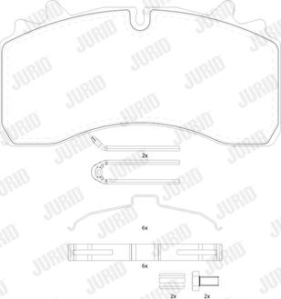 Jurid 2916205390 - Тормозные колодки, дисковые, комплект unicars.by