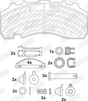 Jurid 2916705390 - Тормозные колодки, дисковые, комплект unicars.by