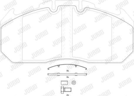 Jurid 2913109560 - Тормозные колодки, дисковые, комплект unicars.by