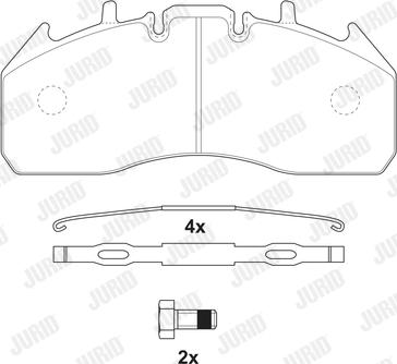 Jurid 2917409560 - Тормозные колодки, дисковые, комплект unicars.by