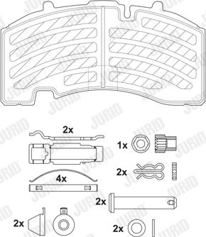 Jurid 2917105390 - Тормозные колодки, дисковые, комплект unicars.by