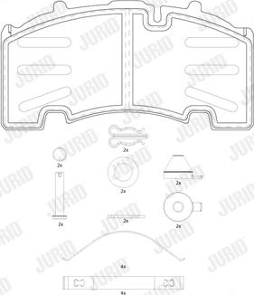 Jurid 2926405390 - Тормозные колодки, дисковые, комплект unicars.by