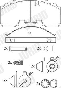 Jurid 2926505390 - Тормозные колодки, дисковые, комплект unicars.by