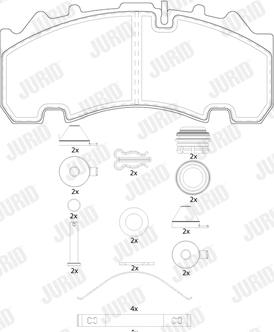 Jurid 2926305390 - Тормозные колодки, дисковые, комплект unicars.by