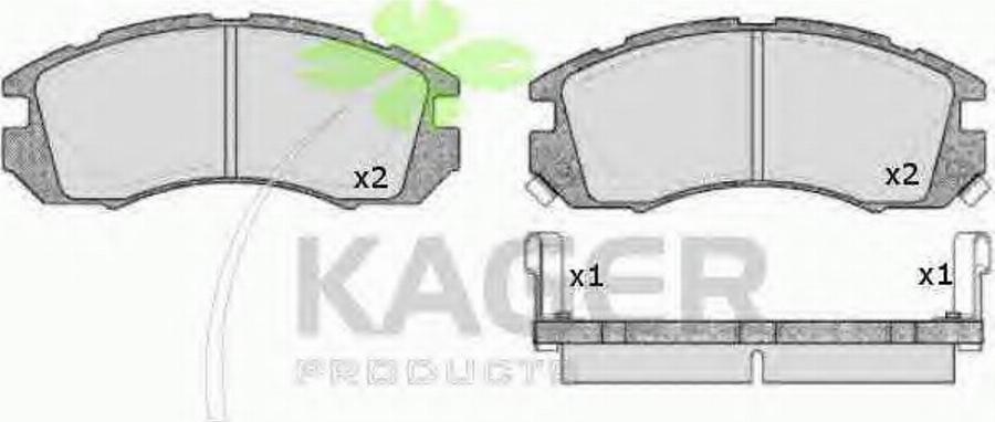 Kager 35-0651 - Тормозные колодки, дисковые, комплект unicars.by