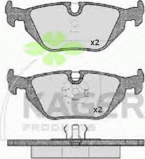 Kager 35-0043 - Тормозные колодки, дисковые, комплект unicars.by