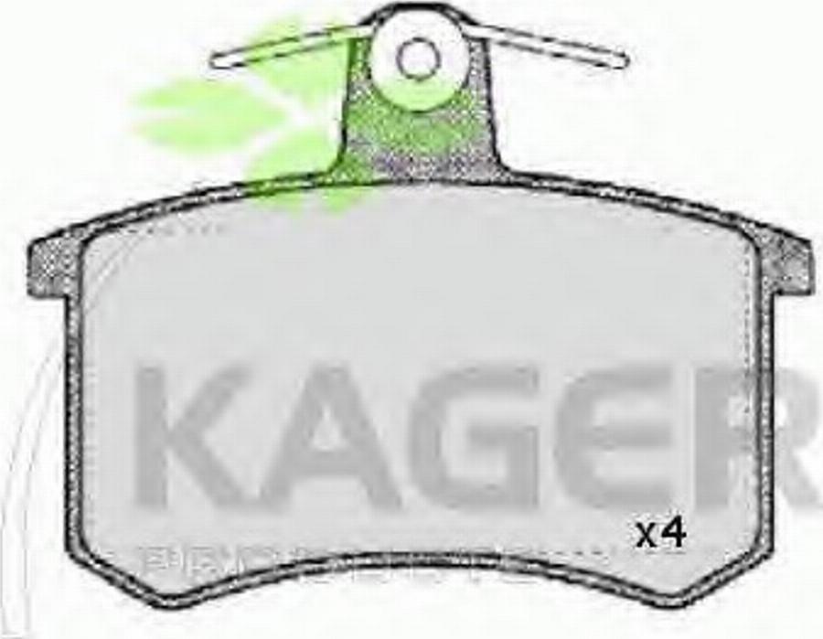 Kager 35-0014 - Тормозные колодки, дисковые, комплект unicars.by