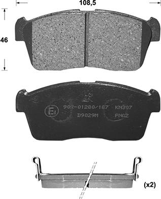 BOSCH BP2691 - Тормозные колодки, дисковые, комплект unicars.by