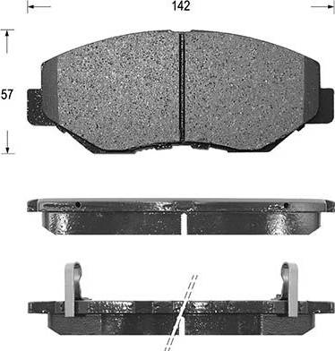 Magneti Marelli 363700201333 - Тормозные колодки, дисковые, комплект unicars.by