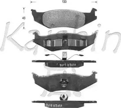 Kaishin D10024 - Тормозные колодки, дисковые, комплект unicars.by