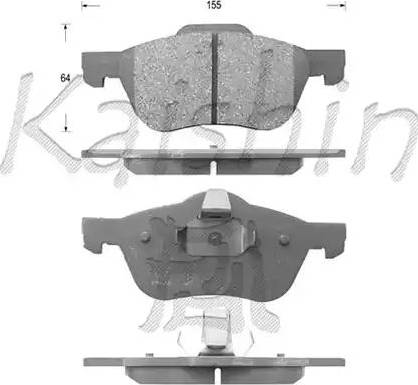 Kaishin D1256 - Тормозные колодки, дисковые, комплект unicars.by