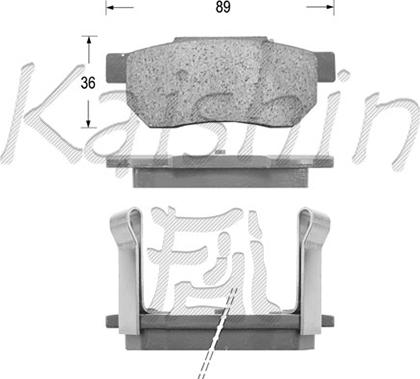 Kaishin FK5042 - Тормозные колодки, дисковые, комплект unicars.by