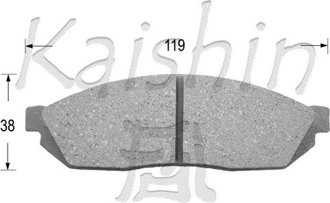 Kaishin FK5009 - Тормозные колодки, дисковые, комплект unicars.by