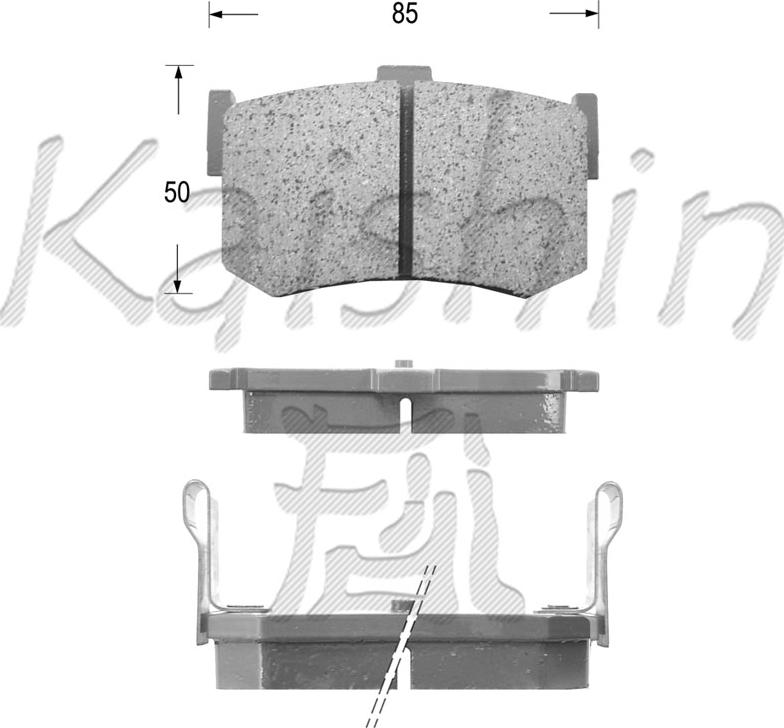 Kaishin FK5030 - Тормозные колодки, дисковые, комплект unicars.by