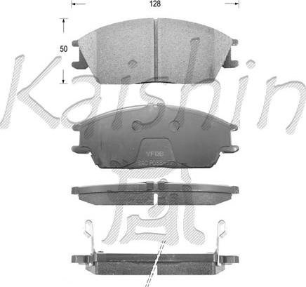 Kaishin FK11091 - Тормозные колодки, дисковые, комплект unicars.by