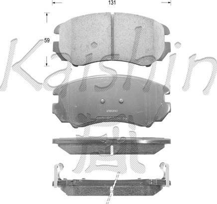 Kaishin FK11148 - Тормозные колодки, дисковые, комплект unicars.by