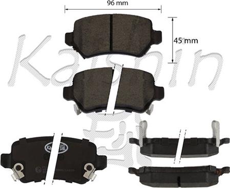 Kaishin FK11335 - Тормозные колодки, дисковые, комплект unicars.by