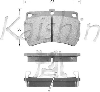 Kaishin FK3062 - Тормозные колодки, дисковые, комплект unicars.by