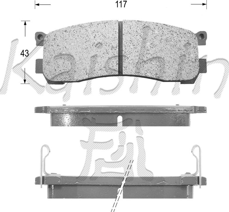 Kaishin FK3079 - Тормозные колодки, дисковые, комплект unicars.by