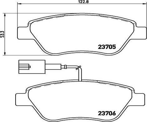 Kaishin FK20000 - Тормозные колодки, дисковые, комплект unicars.by