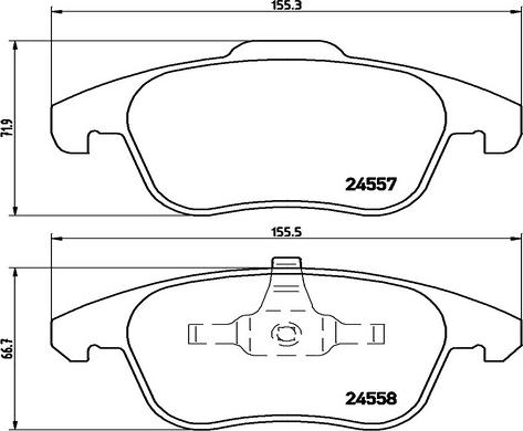 Kaishin FK20252 - Тормозные колодки, дисковые, комплект unicars.by