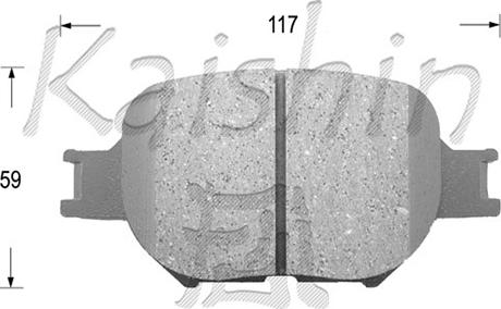 Kaishin FK2180 - Тормозные колодки, дисковые, комплект unicars.by