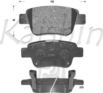 Kaishin FK2239 - Тормозные колодки, дисковые, комплект unicars.by