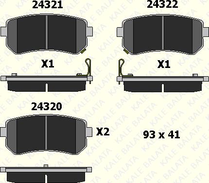 KALE 24320 159 05 - Тормозные колодки, дисковые, комплект unicars.by