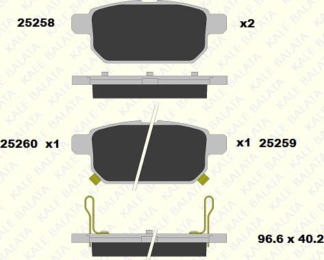 KALE 25258 143 05 - Тормозные колодки, дисковые, комплект unicars.by