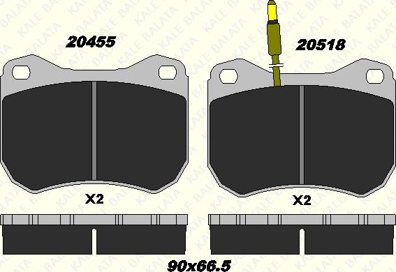 KALE 20455 190 05 - Тормозные колодки, дисковые, комплект unicars.by